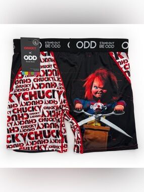 NWT New Odd Sox Chucky Horror Movie Boxer Briefs Mens Size Large Underwear Gift